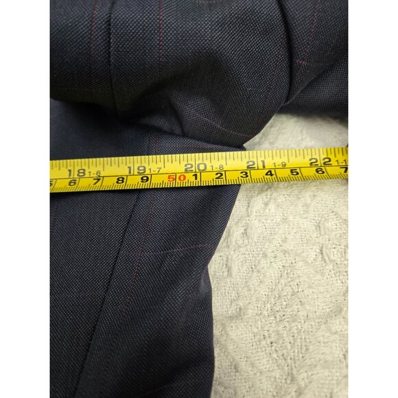 Hart Schaffner & Marx Mens Gray Plaid Suit 2-Piece Jacket & Pants Size 44L Pants - Picture 9 of 12